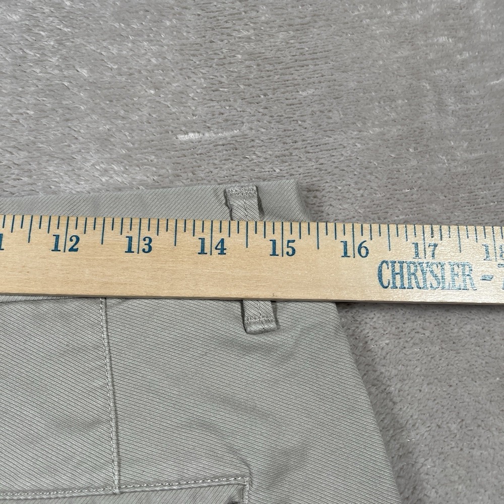 Perk Pants Men 31x32 Khaki Chino Flat Front Slim Fit Stretch Cotton - Picture 9 of 9